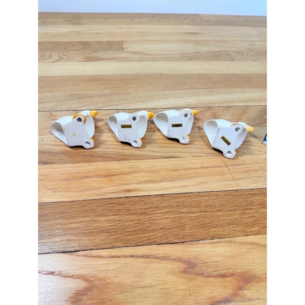 Vintage Duck Goose Napkin Rings Ron Gordon 80s Ceramic Napkin Holders Set Of 4 - Picture 5 of 8